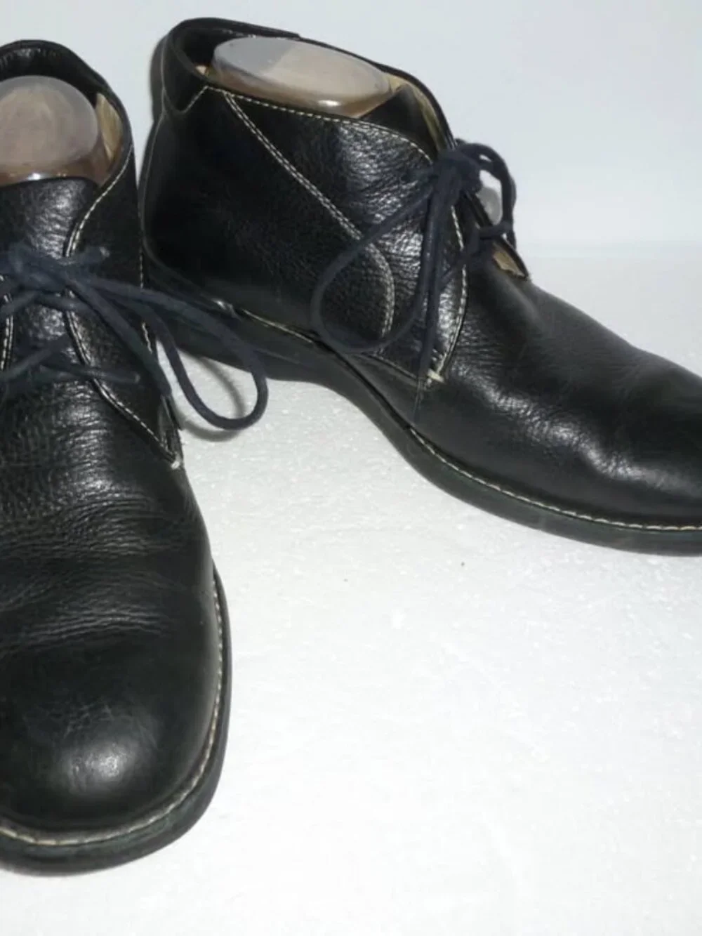 Johnston and Murphy Men's Black Leather Ankle Boots - Size 8.5 M